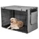 VERABE 600D Dog Crate Cover, Waterproof Pet Kennel Cover with Storage Bag, Dog Cage Cover Fit for 30 Inch Wire Crate, 30 Inches, Gray (Cover Only)