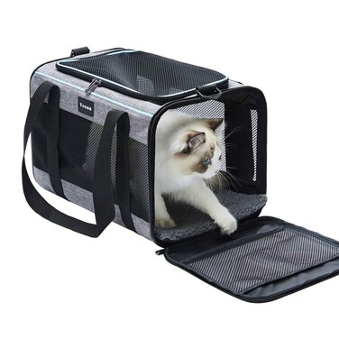 Vceoa 19x12x12 Inches Cat, Dog Carrier for Pets Up to 22 Lbs, Soft-Sided Cat Bag Animal Carriers Travel Puppy Carry As a Toy of Fabric Pet Home