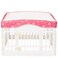 KUMOUARTS Dog Playpen Mesh Top Cover for 36" Inch Pet Playpen with 4 Panels, Dog Crate Cover Pet Tent Puppy Play Pen Cover, Ideal for Indoor/Outdoor Use. Note: Playpen Not Included!!! (Pink)