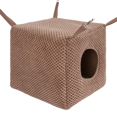 Niteangel Ferret Cozy Swing Hammock - Hanging Beds for Ferrets Rats Chinchilla Sugar Gliders or Other Small Animals (Chocolate)