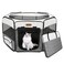 Seiyierr Dog Playpen, Portable Pet Play Pen Foldable Carrying Case, Puppy Pens Outsid for Small Cat Indoor/Outdoor, Removable Mesh Shade Cover