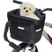 Bike Basket, BESUNTEK Quick Release Bicycle Front Basket, Foldable Small Pet Cat Dog Carrier Multi-Purpose Bicycle Handlebar Bag Cycling Bag, Easy Install, for Pet,ShoppingCommuter,Camping and Outdoor