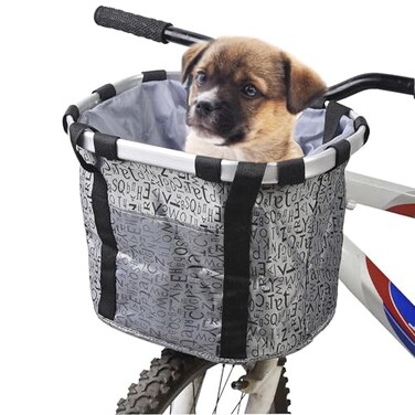 Hamiledyi Detachable Bike Basket 13.4X 11.2X 9.8in Quick Release Bicycle Basket Small Dog Bike Handlebar Basket Front Multi-Purpose Bicycle Carrier Cycling Picnic Bag