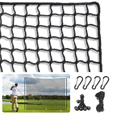 Golf Practice Net, Golf Nets for Backyard Driving Real Golf Balls 10x10ft/10x15ft/10x20ft with Rope and Buckle, Golf Netting for Garage, Golf Hitting Nets for Training Indoor and Outdoor