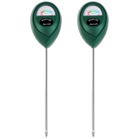 Thlevel Plant Moisture Meter, Plant Water Meter, Soil Moisture Meter for House Plants for Garden, Lawn, Farm, Indoor &amp; Outdoor Use, No Batteries Required (2 Packs Green)