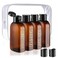 Cosywell Travel Bottles for Toiletries 4pcs 3.4oz Travel Shampoo and Conditioner Bottles TSA Approved Travel Size Containers Leak Proof Small Plastic Squeeze Bottles with Flip Cap