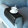 GEHE Sofa Arm Tray Table for Couch Flexible/Foldable Sofa Tray Couch arm Table Perfect for Drinks Snacks Remote Control or Phone Great arm Tray for Couch armrest (Black)