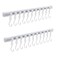 FUYAHA Kitchen Utensil Hanging Rrack - Hooks for Kitchen Utensils, No Drilling Wall Mounted Utensil Holder, Kitchen Rail Rack with 10 Hooks Hanger for Kitchen Bathroom (Pack of 2)