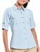 Haimont Women's Travel Hiking Fishing Button Down Shirt, UPF 50+ UV Long Sleeve Sun Shirts for Outdoor Camping Sailing Light Blue L