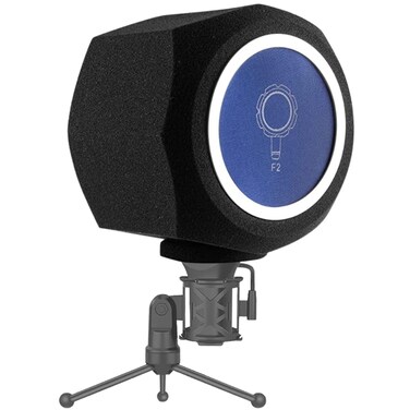 Pop Filter for Mic, Professional Microphone Isolation Shield, Sound-absorbing &amp; Noise Cancellation High Density Foam, Acoustic Microphone Windscreen for Recording Singing Podcasts Livestream (Black)