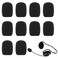 Molain 10Pcs Headset Microphone Covers Foam, Noise Reduction Lapel Headset Microphone Sponge Mini Cover Microphone Wind Protection Cover for Variety of Headset Microphone (10Pcs)