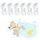 Dog Pee Pad Holder with Walls (6 Pack) for Small &amp; Large Size Wee Wee Pad, Indoor Potty Training Pad Holder for Leg-Lifting Puppies (White)