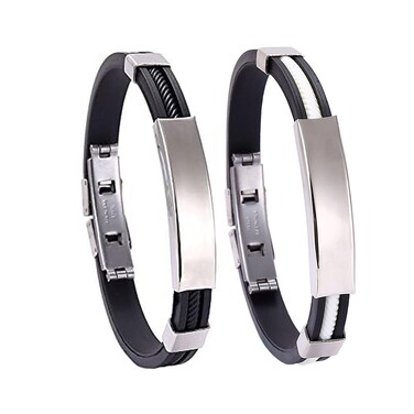 BlingNook Apus Ion Therapeutic Lympunclog Titanium Wristband Pro, Titanium Detox Lymph Unclog Wristband Oveallgo Sugarfirm Titanium Wristband Bracelet for Women Men（Black&amp;White）