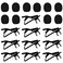 20 Pcs Metal Lavalier Microphone Clip Lapel Mic Clips Set, Tie Clips with Foam Windscreen Cover, Lapel Microphone Replacement Kit