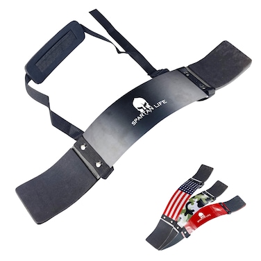 Victorbudo USA Arm Blaster for Biceps &amp; Triceps Men Dumbbells &amp; Barbells Curls Muscle Builder Bicep Isolator for Big Arms Bodybuilding &amp; Weight Lifting Support for Strength &amp; Muscle Gains (Black)