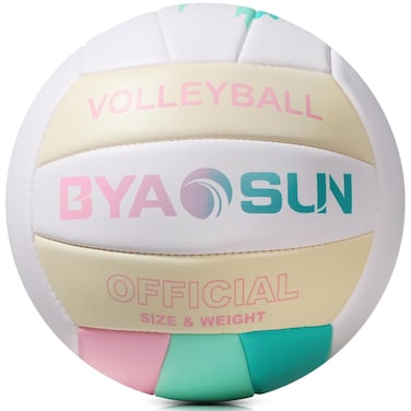 BYAOSUN Soft Official Volleyball for Indoor Outdoor Beach, Size 5 Training Volleyball for Beginner Teenager Adult