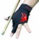 soamotoi Pool Glove Left Hand 3 Finger, Breathable Billiards Glove Quick Dry, Professional Snooker Gloves for Billiards Accessories, Durable Pool Cue Glove for Pool Table Accessories (Black, L)
