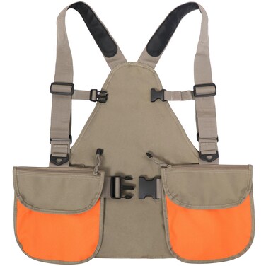 HUNTPAL Upland Hunting Vest Tactical Backpack Vest with Game Pouch and Pockets, Game Hunting Bag with Adjustable Chest and Waist Belts, Fot for Filed Bird Huntin, Blaze Orange