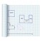 Jetec 1 Roll 1" Large Grid Paper Graph Paper Roll 19.7 Inch x 197ft Drafting Paper for Back to School Classroom Teaching Supplies Kids Students Gifts