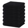 Homaxy 100% Cotton Waffle Weave Kitchen Dish Towels, Ultra Soft Absorbent Quick Drying Cleaning Towel, 13 x 28 Inches, 6-Pack, Black