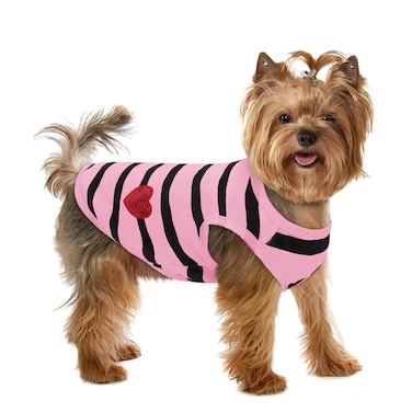 Preferhouse Pet Dog Striped T-Shirt Dogs Cats Cotton Vest Spring Summer Pet Apparel Tee Shirt Suitable for Small and Medium Large Pets French Bulldog Bichon