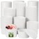 Fulmoon 100 Pack Paper Soup Containers with Lids Disposable Paper Food Containers with Vented Lids Kraft Ice Cream Containers Bowls Soup Cup Ice Cream Cups for Soups Restaurants (White, 4 oz)