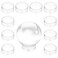 JUXYES Pack of 12 Clear Sphere Display Stand, Clear Sphere Holder Small Plastic Display Stands Round Display Easel Stands for Decorative Eggs, Crystal Balls, Marbles, Ball, Spheres, Collections