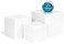 Red Co. Glossy White Acrylic Cube Display Nesting Riser Stands with Hollow Bottoms - 3-Pack