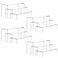 ANDGOO Large Acrylic Risers, Clear Rectangular Showcase Collectibles Display Shelf- 4Set