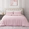 DAPU Pure Linen Duvet Cover Set, 100% Yarn-Dyed French Linen, Breathable and Durable for Hot Sleepers, 1 Duvet Cover and 2 Pillowcases (Smokey Pink, King)
