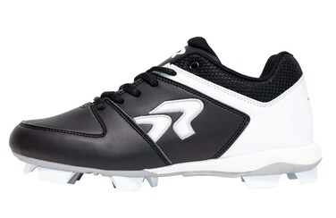 Ringor Flite Softball Cleats for Women - Lightweight and Durable Women's Molded Softball Shoes - Black &amp; White - Size 6.5