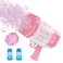 Bubble Gun, Bazooka Bubble Machine Gun, Bubble Blaster Gun with Bubble Solution, 69 Holes Bubble Bazooka Gun Outdoor Summer Toy Gifts Party Favors for Kids Pink Bubble Maker Blowers