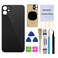 Perzework OEM Rear Back Glass Replacement for iPhone 11 6.1 inches with Reparing Toolkit and Pre-Installed Adhesive (Black)