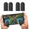 Gaming Gloves Gaming Finger Sleeves for Mobile Gaming, 4 PCS 0.3 mm Silver Fiber, Anti Sweat, Extremely Thin,Breathable Seamless Touchscreen Finger Cover Thumb Sleeve Fit Phone Game Tablet Devices