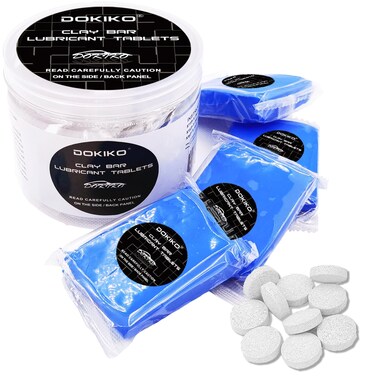 DOKIKO 4pack Car Clay Bars Auto Detailing 400g-DOKIKO Clay bar Lubricant Tablets 10 pcs(1pcs=16 oz) -Clay bar Kits for Car Detailing-Damage Free Cleaning for Cars Clay Detailing