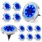 Brizled 12 Pack Solar Disk Lights, 8 LED Solar Ground Lights, Outdoor Garden Disc Lights, Flat Solar In-Ground Lights Waterproof Landscape Lighting for Pathway Lawn Yard Driveway Walkway, Warm White