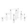 Acrylic Risers Display Stand - 3 Tier Clear Step Display Riser- Half Moon Cupcake Dessert Stand for Display Or Collections (Acrylic Rods 1 Set)