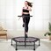 ONETWOFIT 42"/45" Rebounder Trampoline for Adults, Silent Mini Trampoline Indoor Exercise Fitness Trampoline Bungee Rebounder Workout Max Load 330lbs (45IN-Pink-with-Handle)