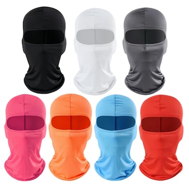 7 Pcs Balaclava Ski Mask for Women Men Full Face Mask Shiesty Mask UV Protection Sun Hood for Motorcycle Running Riding Multicolor