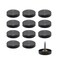 Rannb Decorative Mirror Screws Black Cap Cover Nails 1"/25mm Cap Dia 304 Stainless Steel Screw Covers Caps Brushed -12pcs
