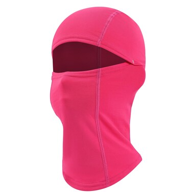 Beehow Kids Balaclava Ski Mask Kids Scarf, Kids Fleece Gaiter Cold Weather Full Face Mask for Boys Girls Black (Pink)