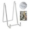 Plate Holder Easel Display Stand - 6 inch Metal Plate Stands for Display - Tabletop Picture Stand - Silver Iron Easels for Display Pictures   Photo Frames   Book   Decorative Plates   Plaque - 2 Pack