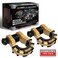AUTMATCH D Ring Shackles 3/4" Mega Shackle (2 Pack) 68,000Ibs Break Strength with 7/8" Screw Pin and Shackle Isolator &amp; Washers Kit for Tow Strap Winch Off Road Vehicle Recovery, Gold