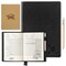 R HORSE Golf Scorecard Book with Pencil, Black Leather Golf Journal Yardage Log Book Score Notebook Gift Set, Sports Accessories Father&#39;s Day Birthday Gift for Men Women Golfer Fan