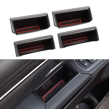 Motrobe Door Side Storage Tray for 2025 2024 2023 2022 2021 2020 2019 Dodge Ram 1500 Crew Cab Driver and Passenger Door Armrest Pocket Insert Organizer Set of 4