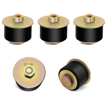 Siptenk 1-3/8" Freeze Rubber Expansion Plug 5 pcs, Automotive Rubber Expandable Freeze Plugs for Engine