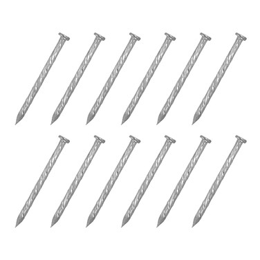 uxcell 25Pcs Fence Deck Nails, 1 3/16 Inch 304 Stainless Steel Spiral Deck Nail Spiral Shank Spikes for House Floor Repairing Wall Woodworking, Silver