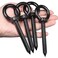 OHIYO 5 Inch Heavy Duty Eye Hooks M10 Eyelet Screw Load Capacity 600LBS Heavy Duty Screw in Eye Hooks for Hammock Stand, Swing Chair, Yoga, Heavy Indoor &amp; Outdoor Uses (Black)