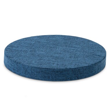 Tromlycs Round Chair Seat Cushion Pad 16 inch for Circle Bistro Chairs Non Slip Foam Cushion Navy Blue