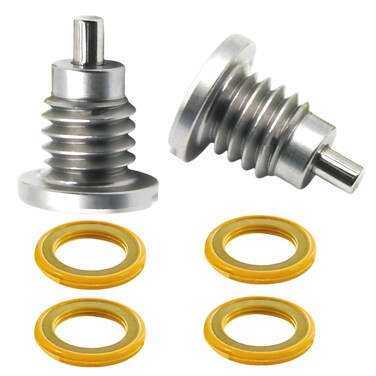 GHmarine 2PCS 8M0058389 Magnetic Outdrive Gear Case Drain Plug Mercury MaeCruiser and Johnson Engines Lower Unit Gear Lube Drain Fill Hole Screw and Seal 2267892A1 67892 21731 14834A1 67892A06 67892A1